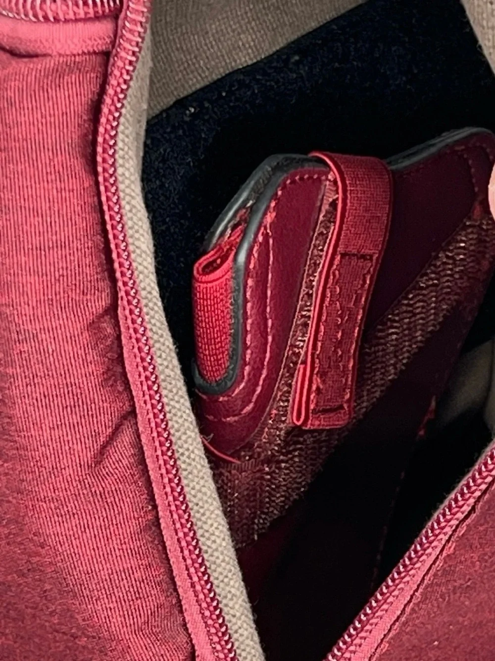 Jessie & James Sling Backpack Tactical Burgundy Bag Removable Holster EDC. CWW